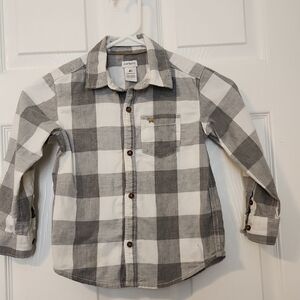 Carter's Black and White Checkered Kids Shirt